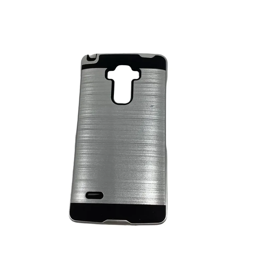 For LG‎ G Stylo LS770 Black Brushed Hybrid Case Cover